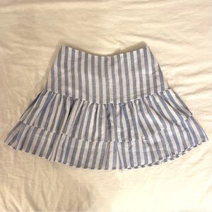 Striped Linen Skirt Small